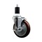 Service Caster 5'' Maroon Poly Swivel 1-1/2'' Expanding Stem Caster with Brake SCC-EX20S514-PPUB-MRN-TLB-112 - alternate 1